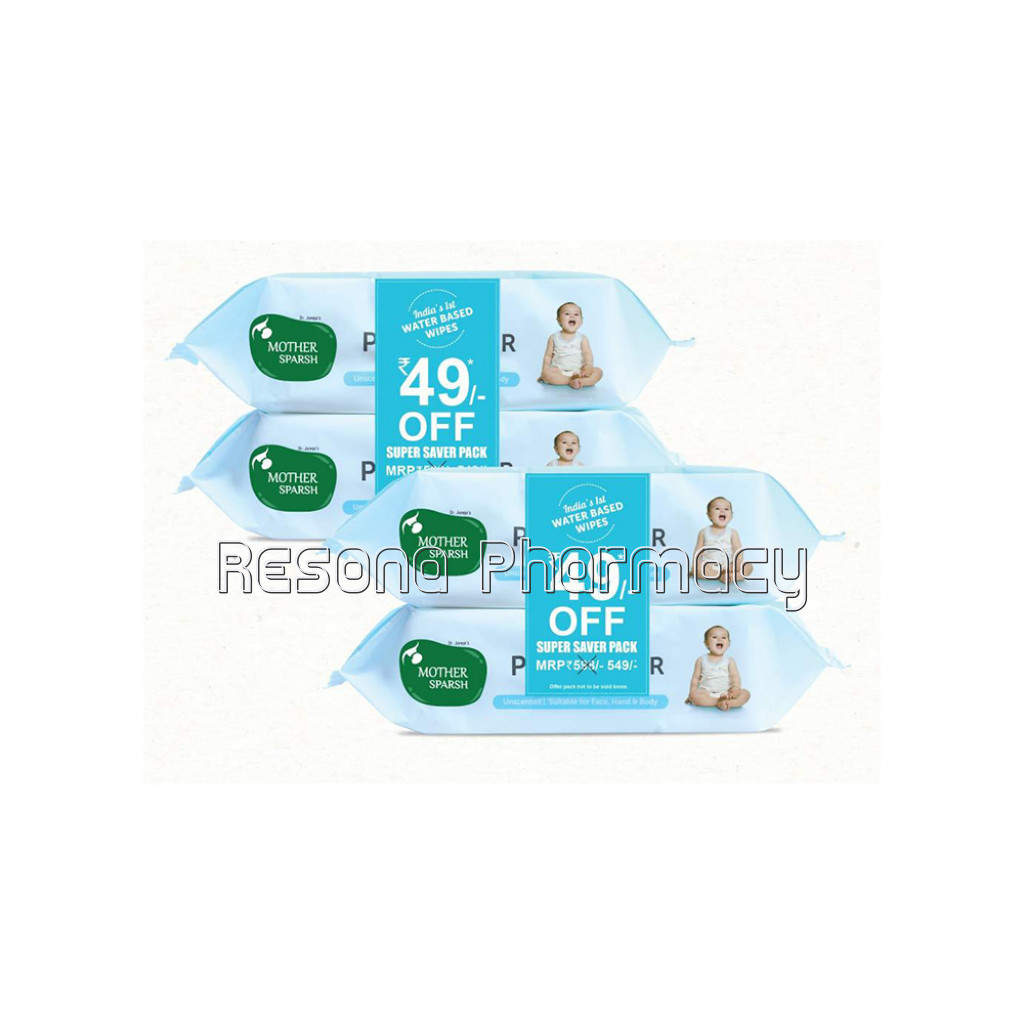 99% Pure Water Unscented Baby Wipes(Pack Of 4) With Medical Grade Fabric For Sensitive Skin