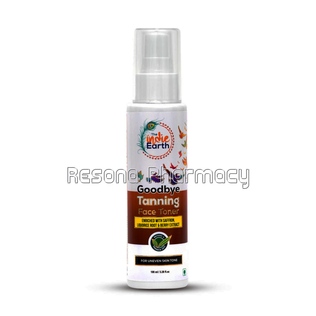 The Indie Earth Goodbye Tanning (Skin Brightening) Face Toner With Saffron, Turmeric And Berry Extract (100Ml) Removes Tanning, Uneven Skin Tone, And Sun Burn