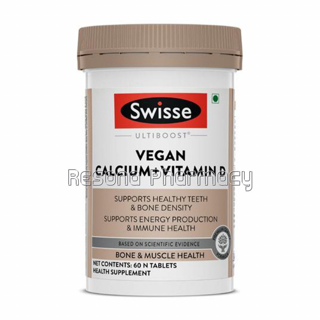 Swisse Vegan Calcium Plus Vitamin D3 60 Tablets