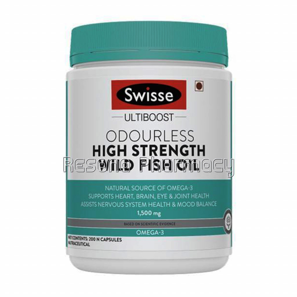 Swisse High Strength Wild Fish Oil 1500Mg 200 Capsules