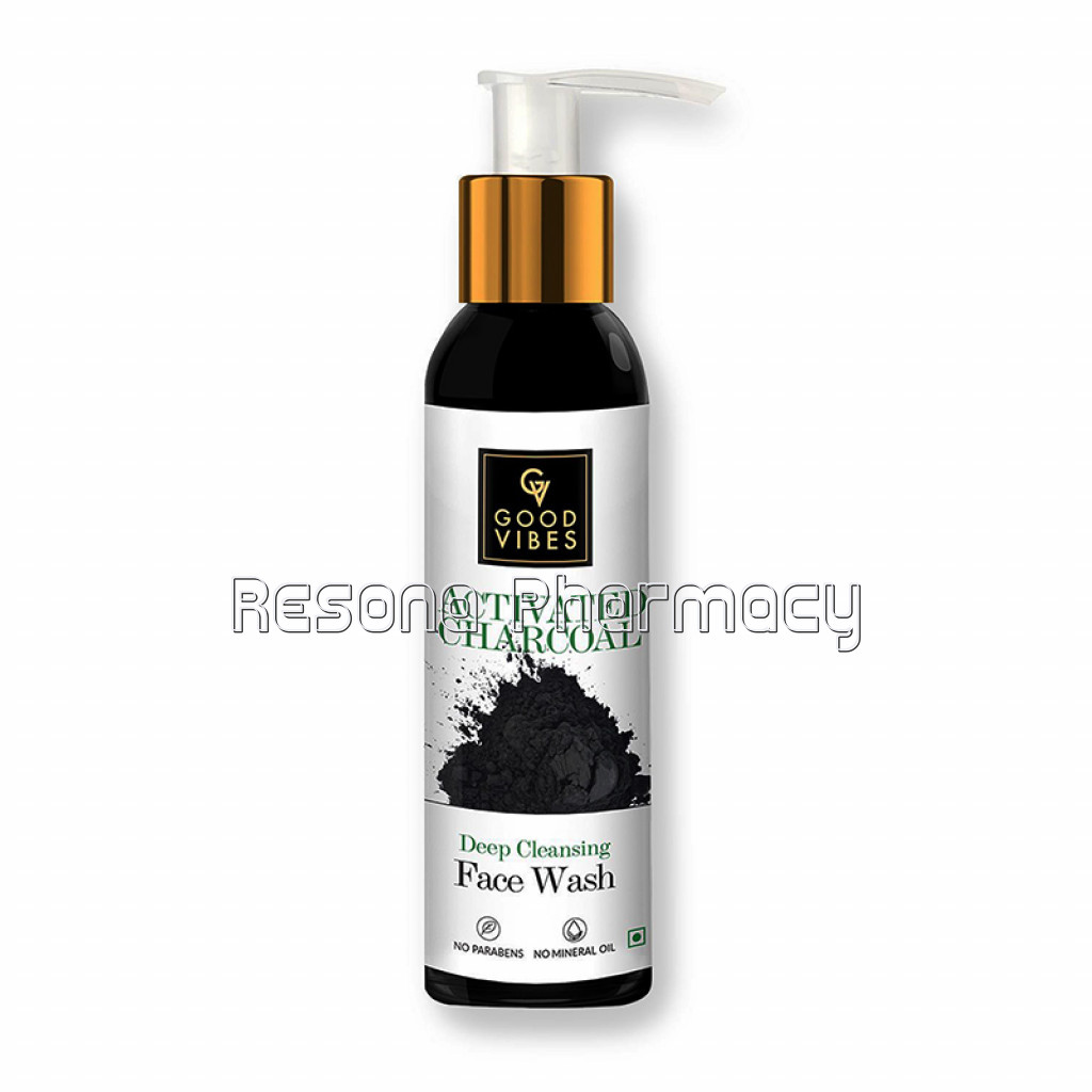 Good Vibes Deep Cleansing Face Wash   Activated Charcoal (120 Ml)