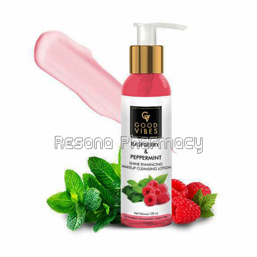 Good Vibes Shine Enhancing Makeup Cleansing Lotion   Raspeberry And Peppermint (120 Ml)
