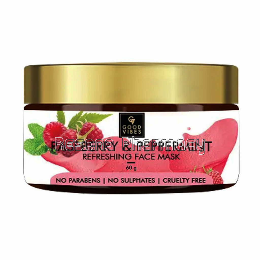 Good Vibes Refreshing Face Mask   Raspberry and Peppermint (60 G)