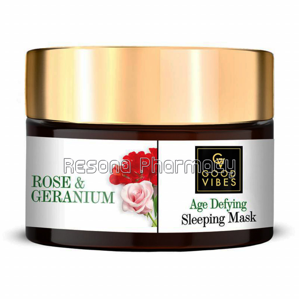 Good Vibes Rose and Geranium Age Defying Sleeping Mask (50 G)