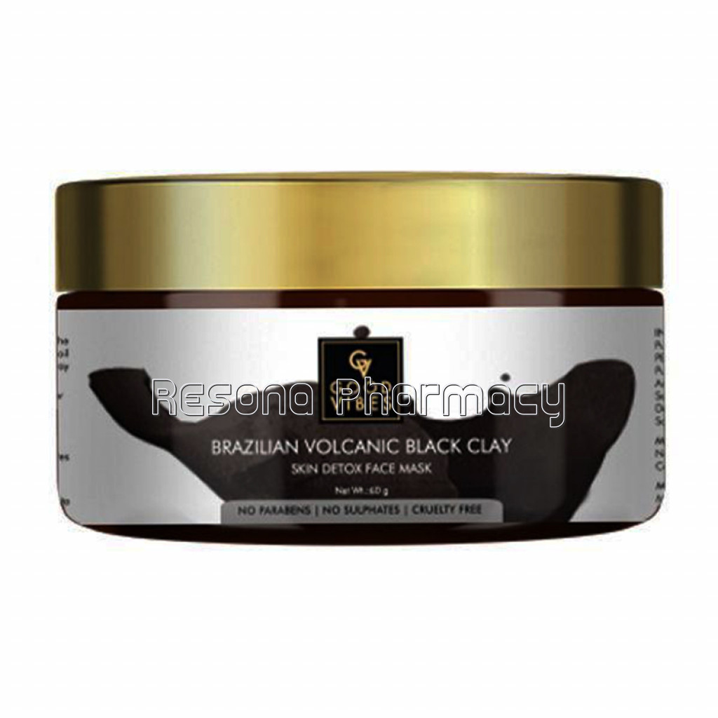 Good Vibes Brazilian Volcanic Black Clay Skin Detox Face Mask (60 G)
