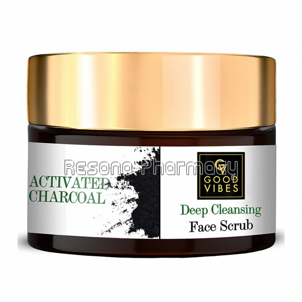 Good Vibes Deep Cleansing Face Scrub   Activated Charcoal (50 G)