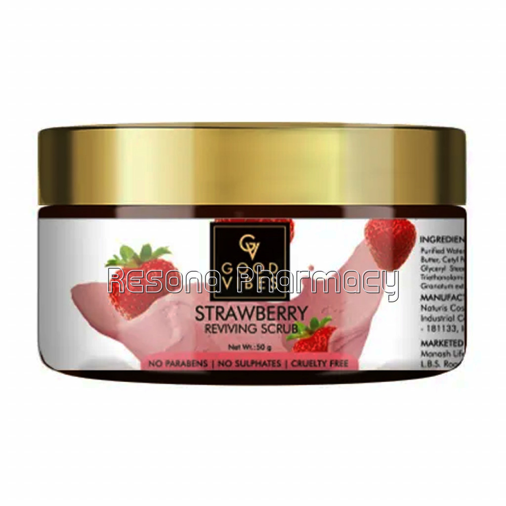 Good Vibes Reviving Face Scrub   Strawberry (50 Gm)