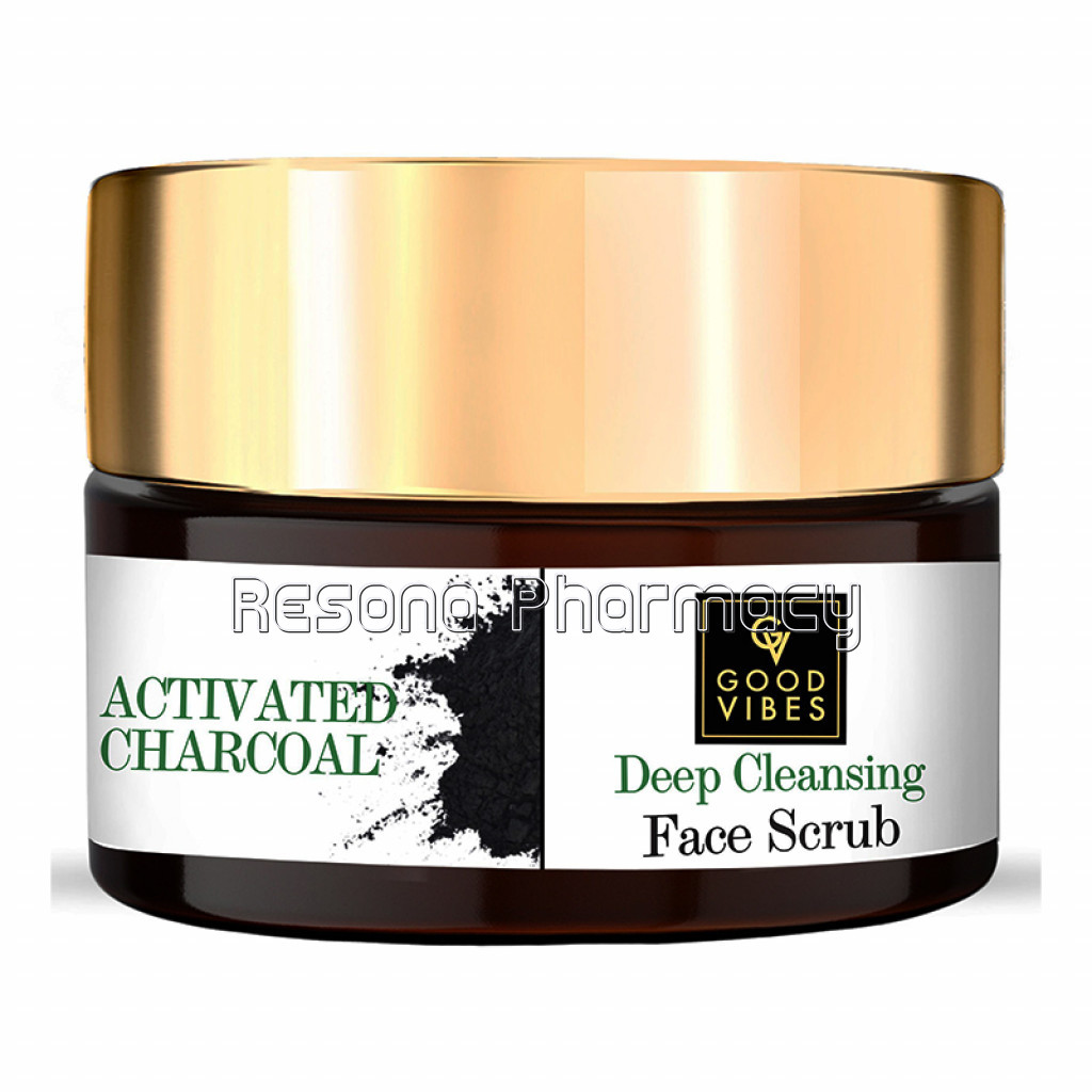Good Vibes Deep Cleansing Face Scrub   Activated Charcoal (100 G)