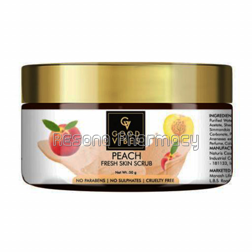 Good Vibes Fresh Skin Face Scrub   Peach (50 Gm)