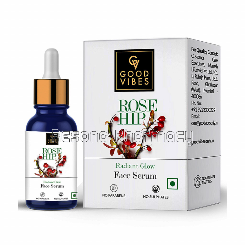 Good Vibes Radiant Glow Face Serum   Rose Hip (10 Ml)