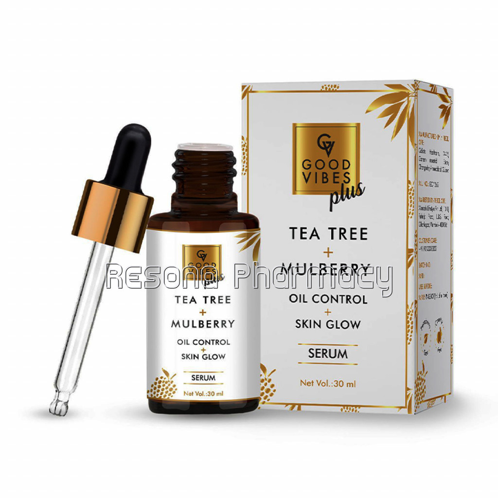 Good Vibes Plus Skin Glow Plus Oil Control Serum   Tea Tree Plus Mulberry (30 Ml)