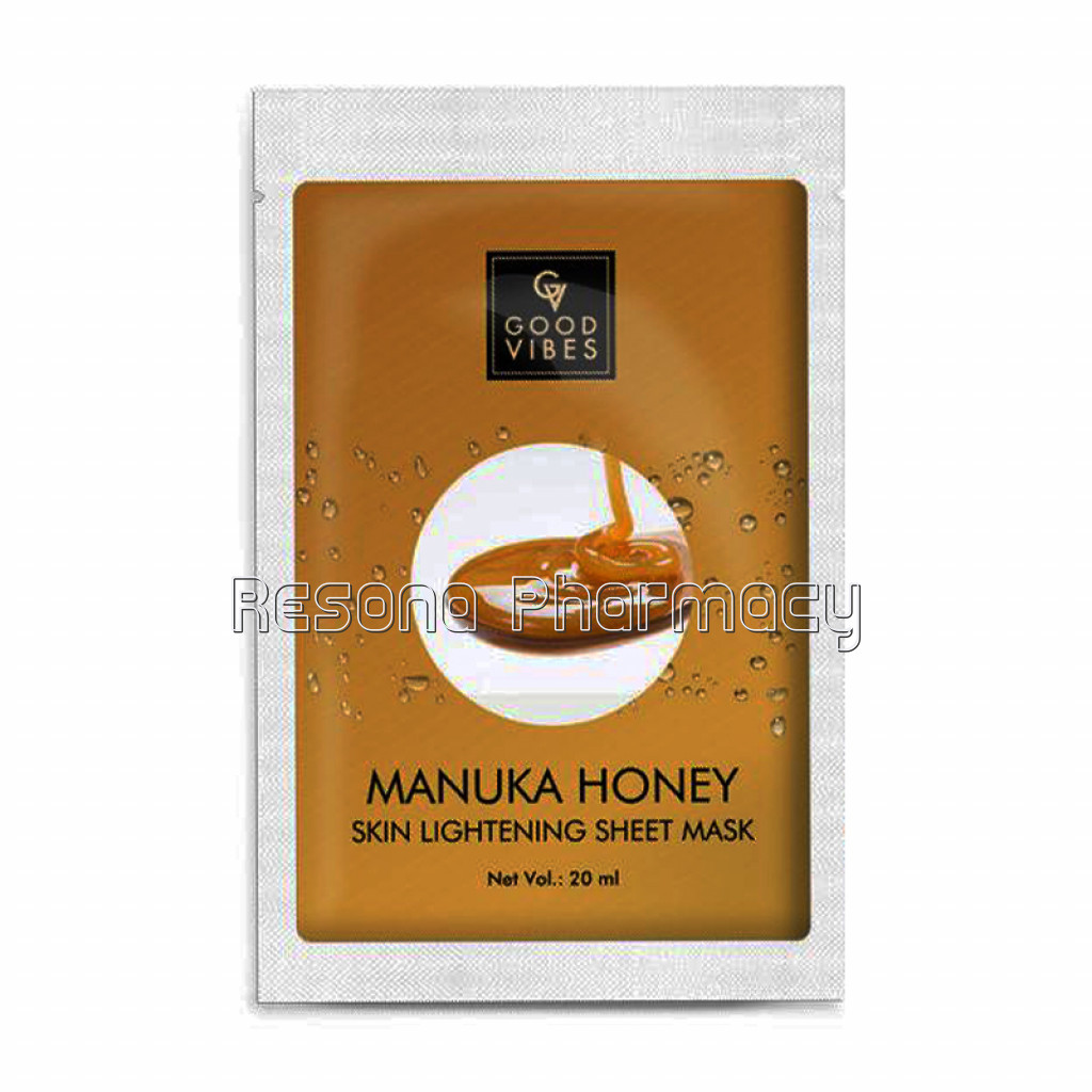 Good Vibes Skin Lightening Sheet Mask   Manuka Honey (20 Ml)