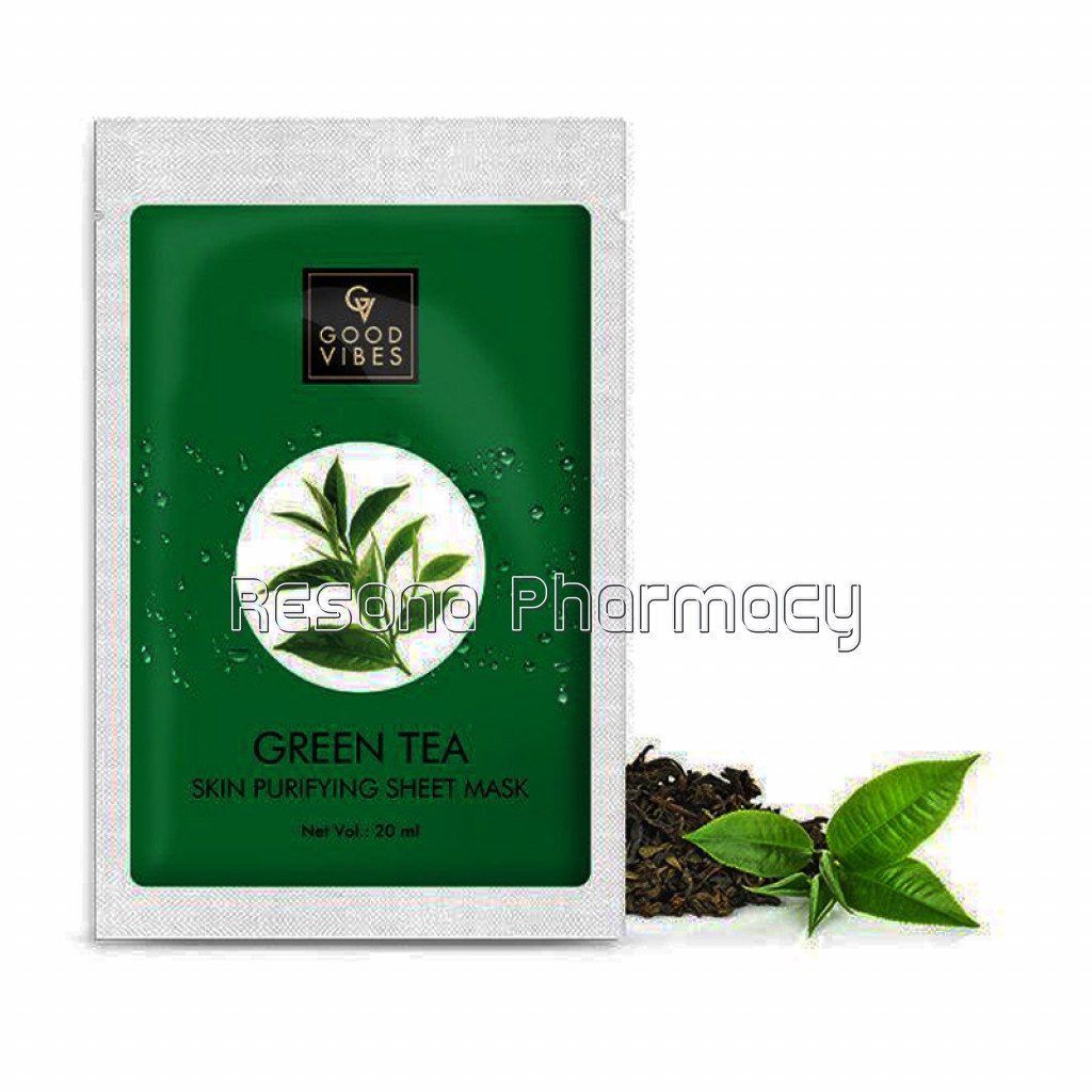 Good Vibes Skin Purifying Sheet Mask   Green Tea (20 Ml)