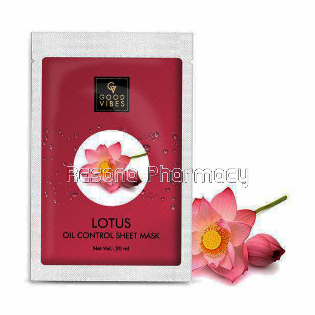 Good Vibes Oil Control Sheet Mask   Lotus (20 Ml)