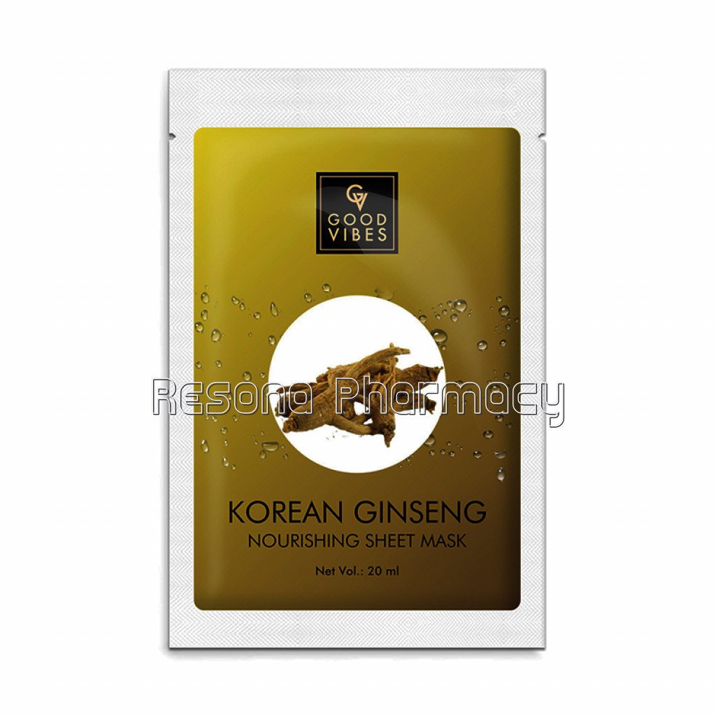 Good Vibes Nourishing Sheet Mask   Korean Ginseng (20 Ml)