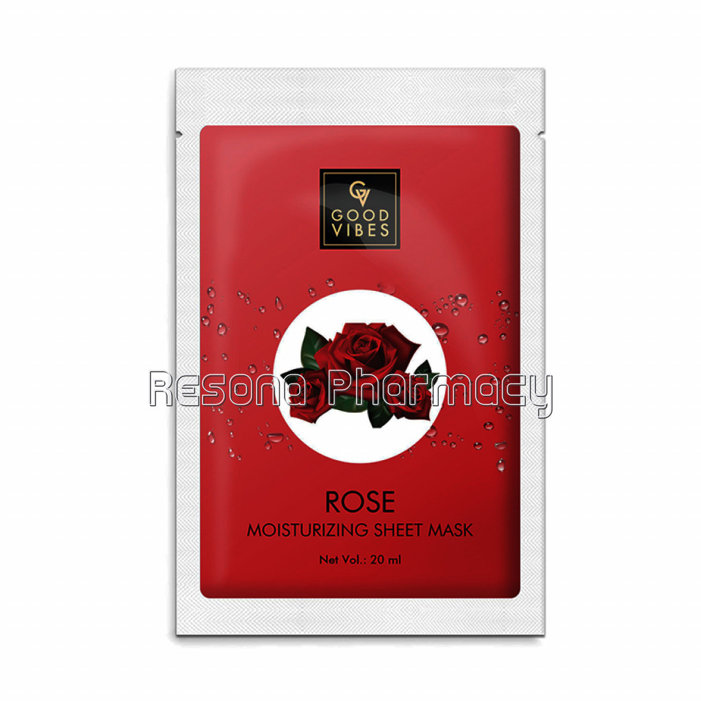 Good Vibes Moisturizing Sheet Mask   Rose (20 Ml)