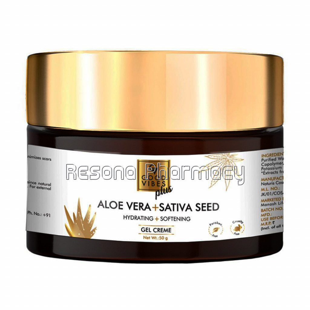 Good Vibes Plus Hydrating Plus Softening Gel Creme   Aloe Vera Plus Sativa Seed (50 G)