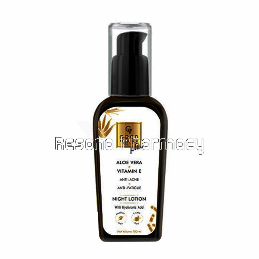 Good Vibes Plus Anti   Acne Plus Anti   Fatigue Night Face Lotion   Aloe Vera Plus Vitamin E (100 Ml)