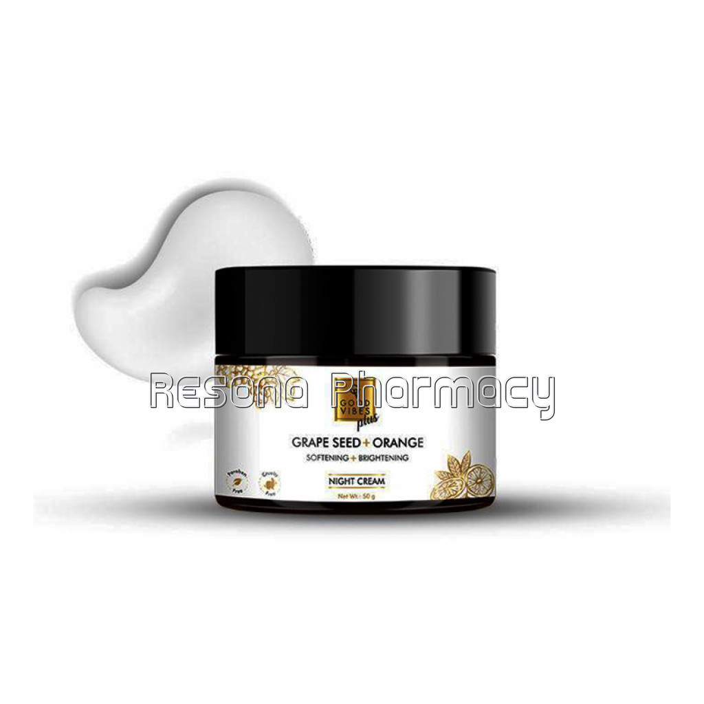 Good Vibes Plus Grapeseed Plus Orange Softening Plus Brightening Night Cream (50 Gm)