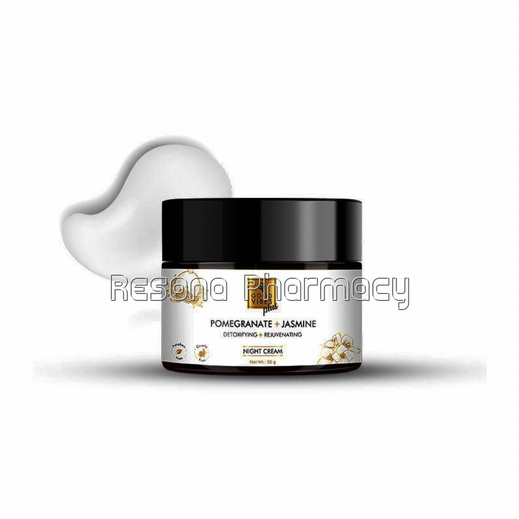 Good Vibes Plus Pomegranate Plus Jasmine Detoxifying Plus Rejuvenating Night Cream (50 Gm)