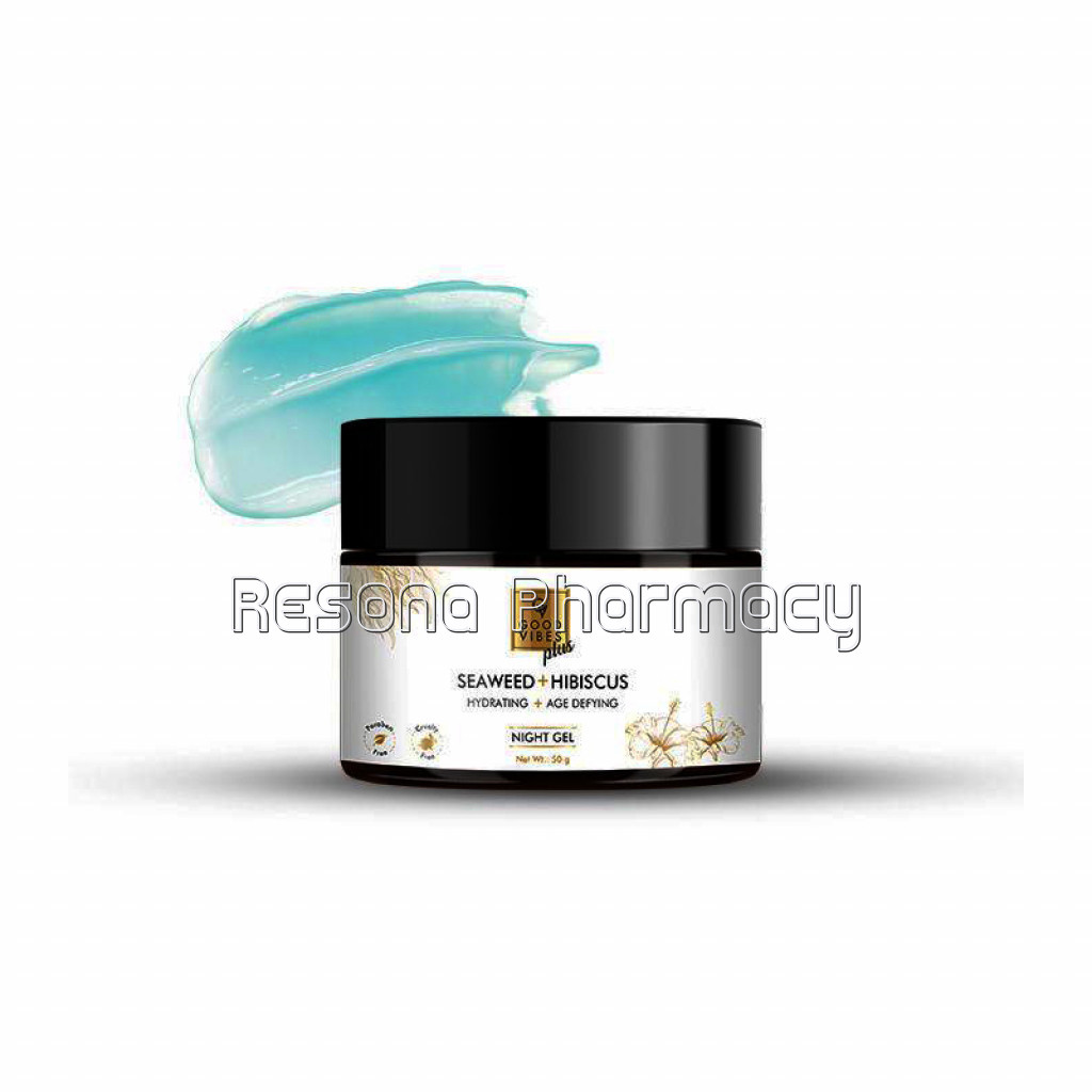 Good Vibes Plus Seaweed Plus Hibiscus Hydrating Plus Age Defying Night Gel (50 Gm)