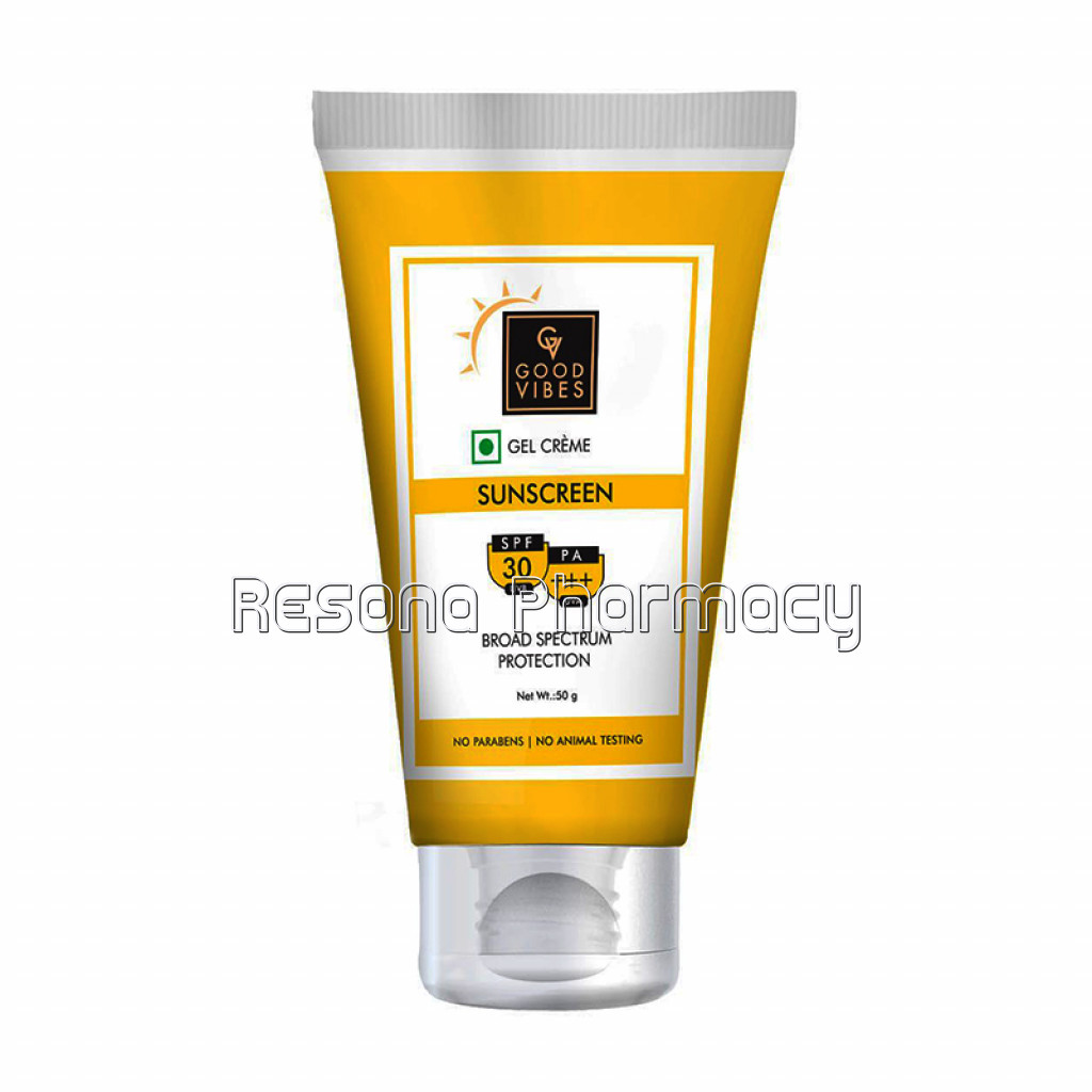Good Vibes Spf 30 Pa Plusplusplus Uva and Uvb Protection Broad Spectrum Gel Creme Sunscreen   50 G