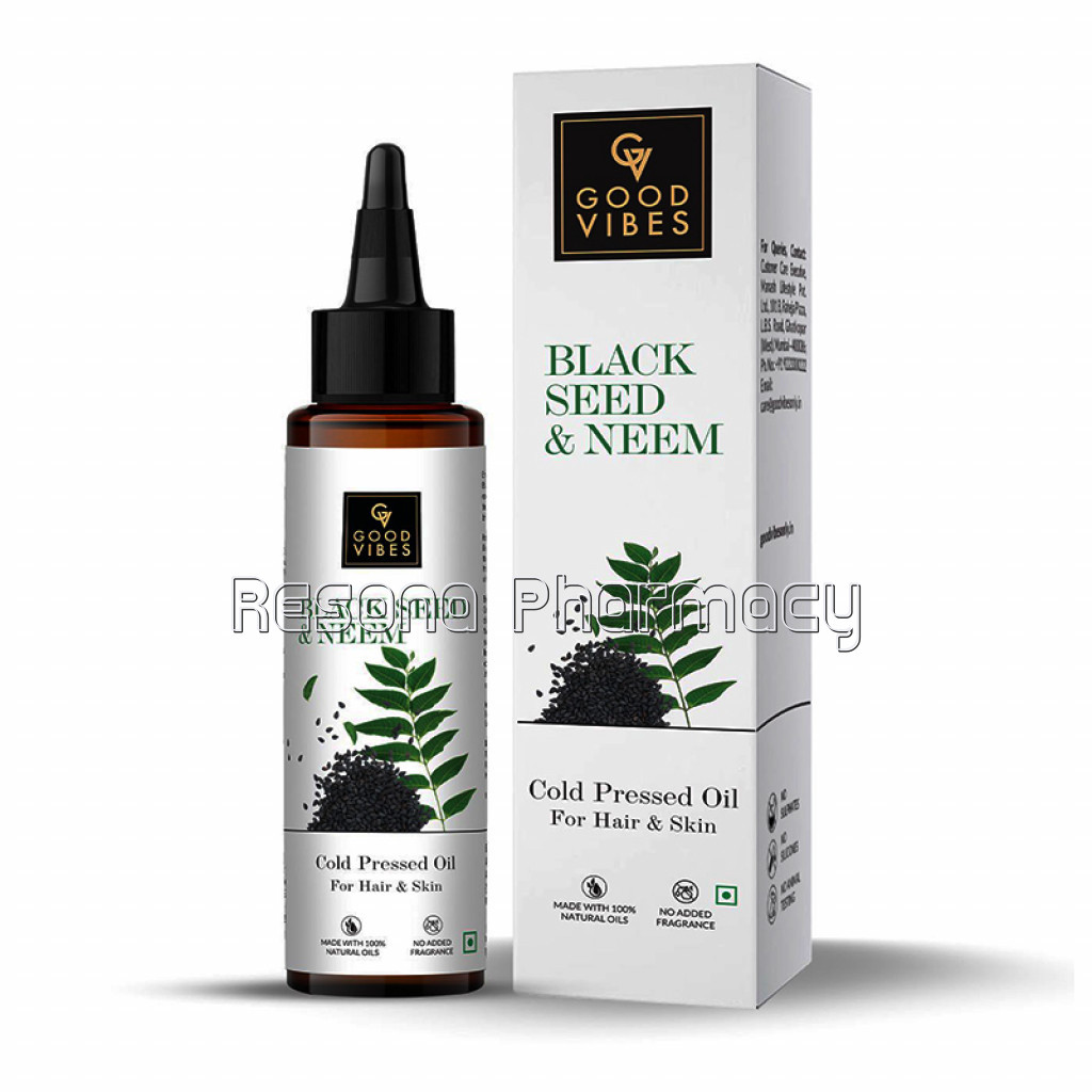Good Vibes Blackseed And Neem Cold Pressed Oil For Hair and Skin (100Ml)