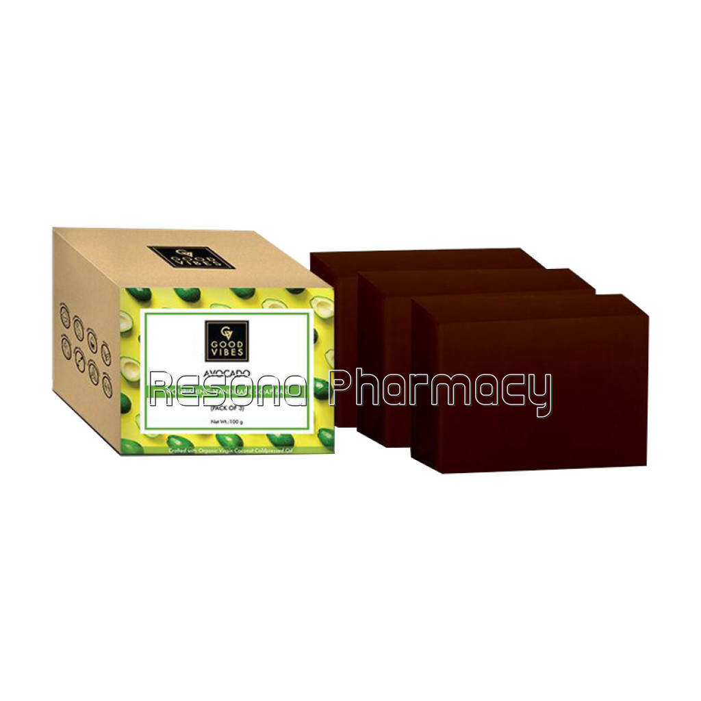 Good Vibes Avocado Nourishing Handmade Soap Bar (Pack Of 3)   100G X 3