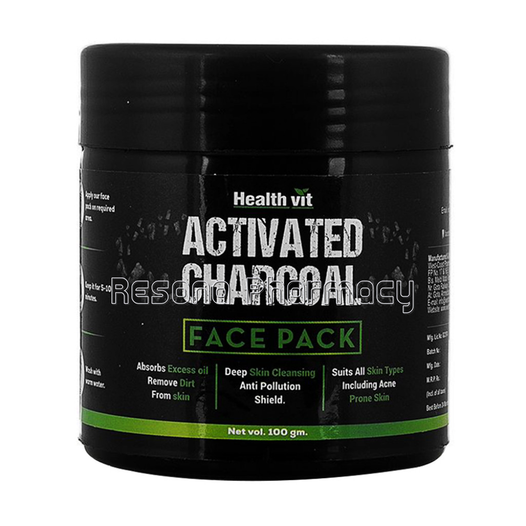 Healthvit Activated Charcoal 100Ml Facepack