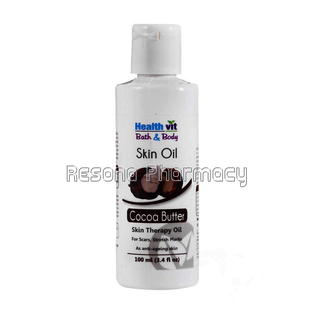 Healthvit Bath and Body Hydrating Cocoa Butter Skin Oil | 100Ml