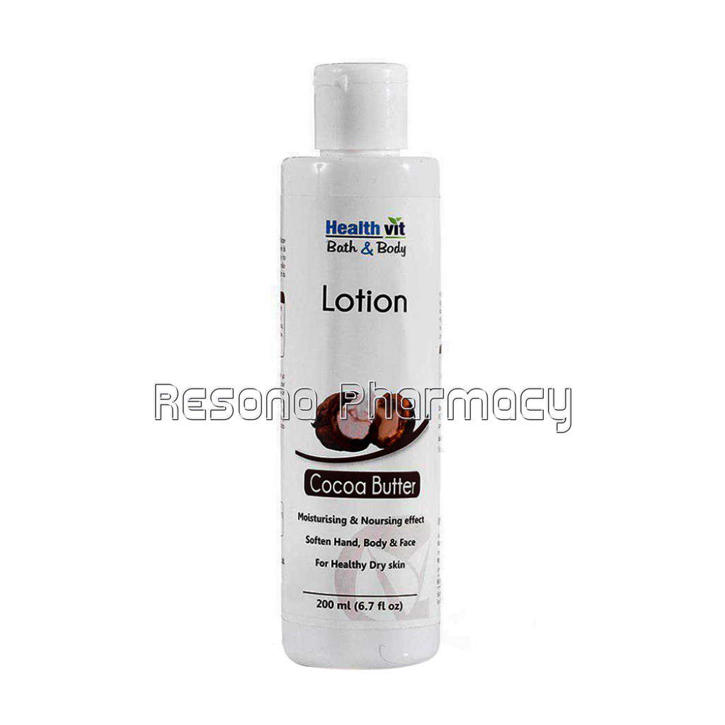 Healthvit Bath and Body Moisturizer Cocoa Butter Lotion | 200Ml