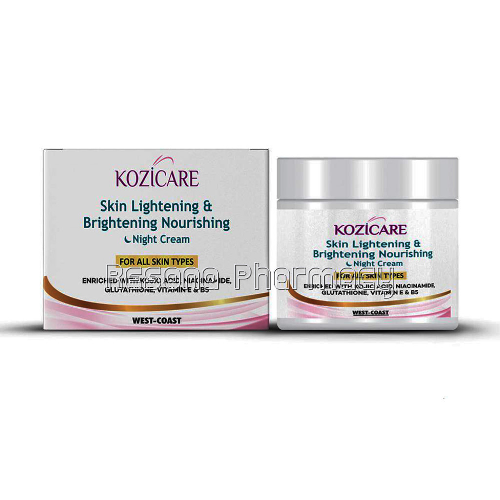 Kozicare Skin Lightening and Brightening Nourishing Night Cream For All Skin Types   50Gm