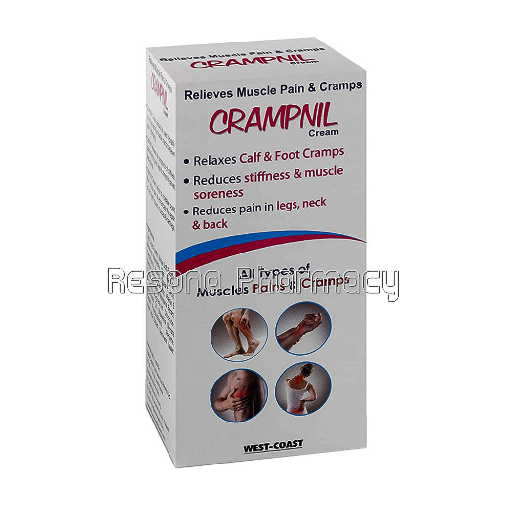 Crampnil Pain Relief 50G Cream For Stop Leg Cramps, Muscle Cramps and Muscle Spasms Fast And Permanently