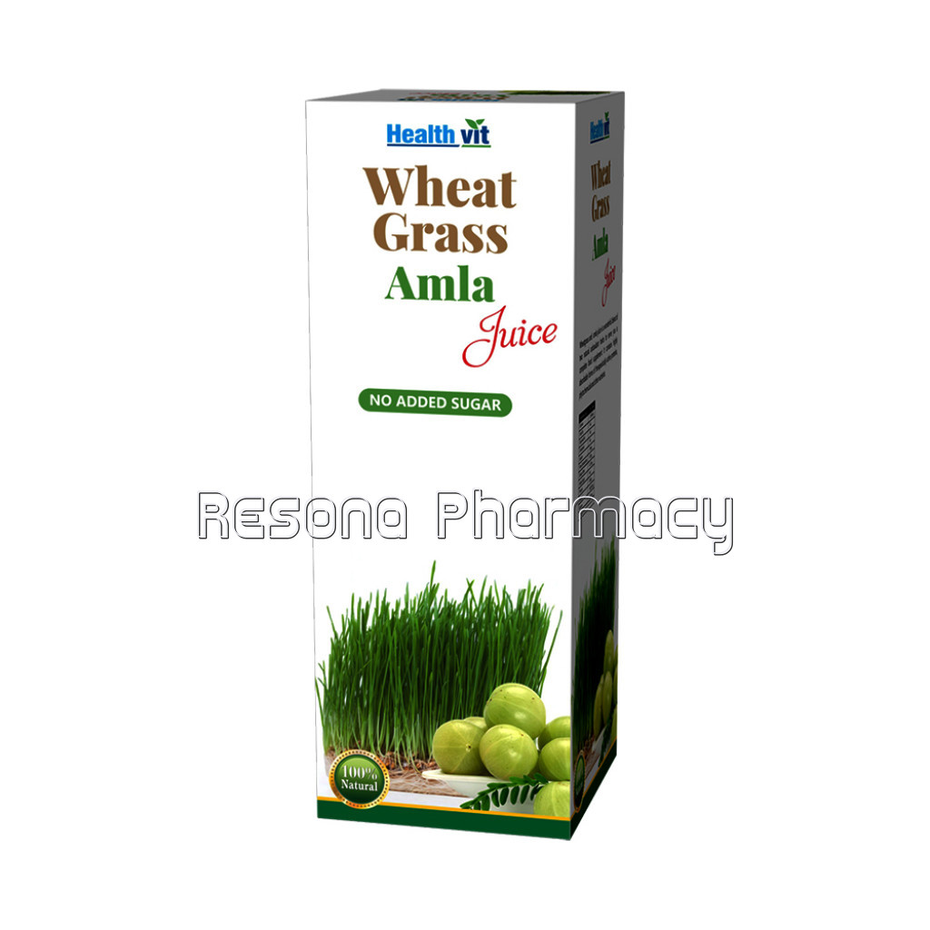 Healthvit Wheat Grass Amla Juice | 500Ml