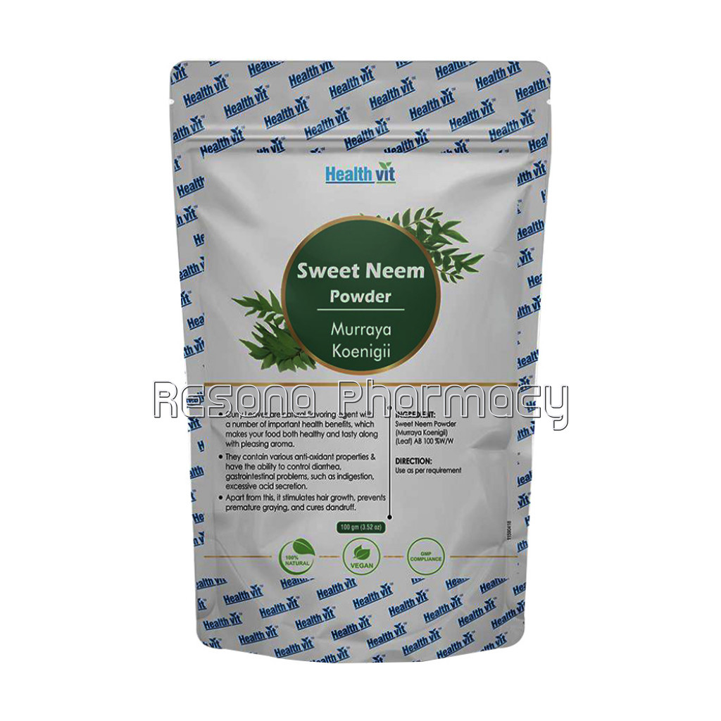 Healthvit NaturalSweet Neem (Murraya Koenigii) Powder 100G