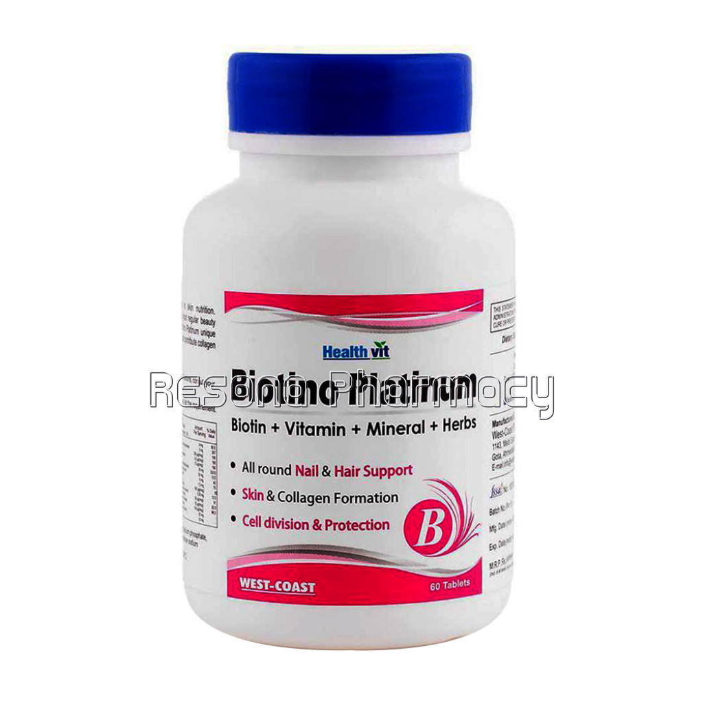 Healthvit Biotino Platinum Biotin Vitamin Mineral Herbs