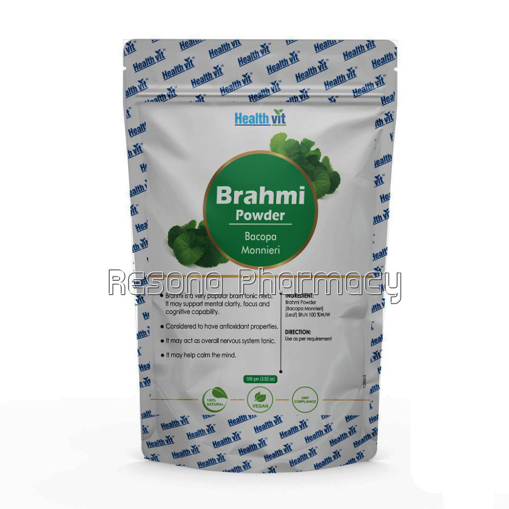 Healthvit NaturalBrahmi (Bacopa Monnieril) Powder 100G
