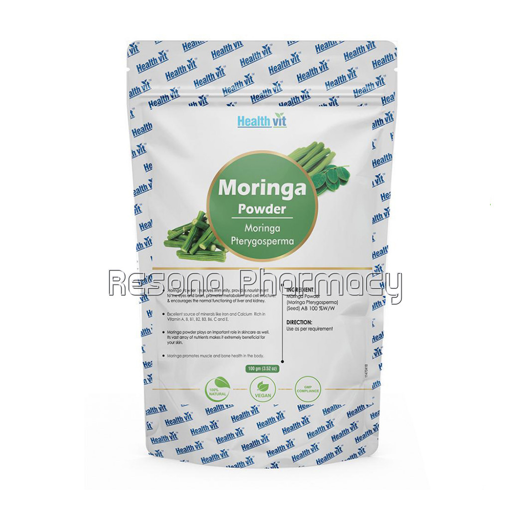 Healthvit NaturalMoringa (Moringa Pterygosperma) Powder 100G