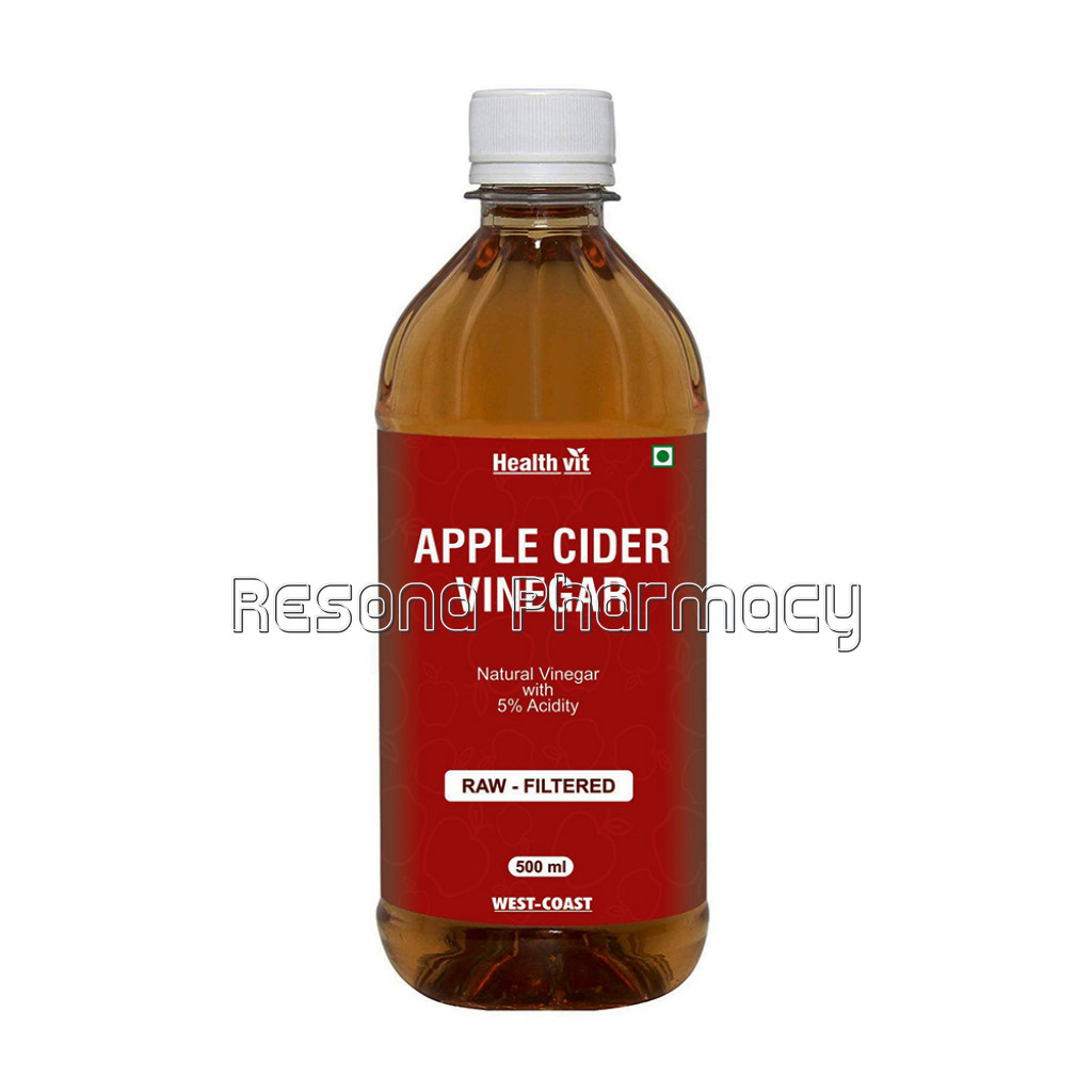 Healthvit Apple Cider With Honey Naturaland Pure With Goodness Of Mother Vinegar | 500Ml