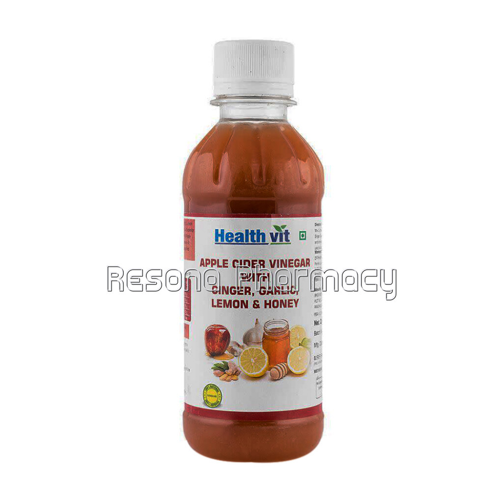 Healthvit Apple Cider Vinegar With Ginger, Garlic, Lemon and Honey | 250Ml