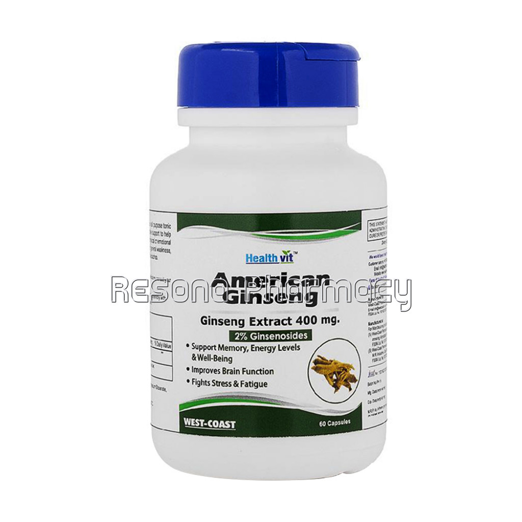 Healthvit American Ginseng Extract 400Mg (2% Ginsenosides)