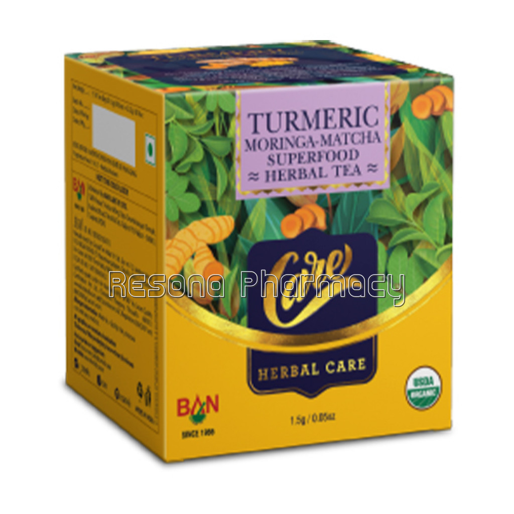 Care Turmeric Moringa Matcha Superfood Herbal Tea 15 Bags
