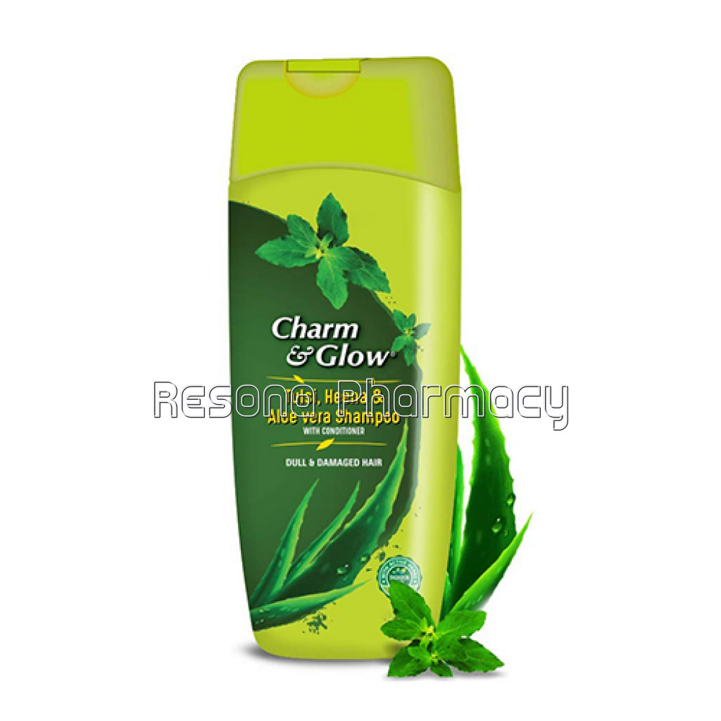 Charm and Glow Tulsi, Heena and Aloevera Shampoo 1050Ml