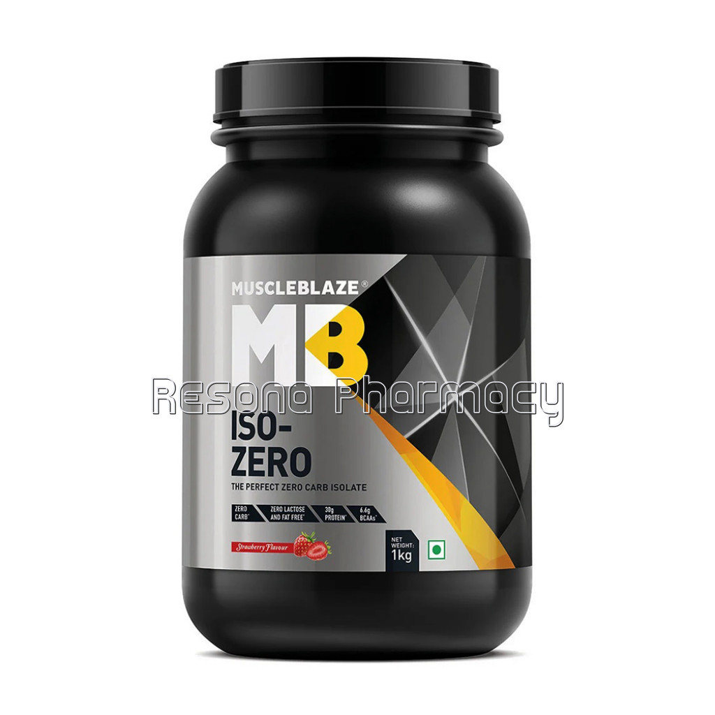 Muscleblaze Iso Zero Whey Protein Isolate 2.2 Ib Zero Carb Strawberry