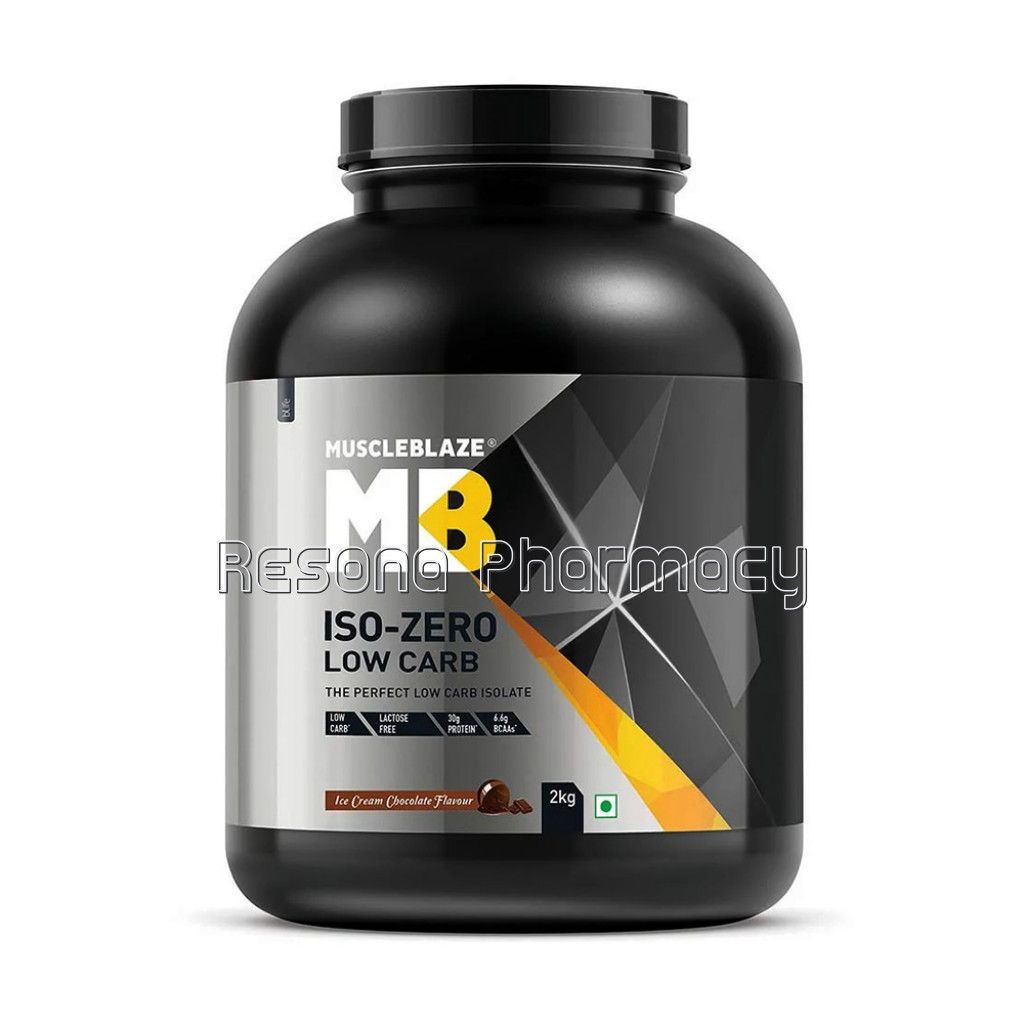 Muscleblaze Iso Zero Whey Protein Isolate 4.4 Ib Low Carb Ice Cream Chocolate