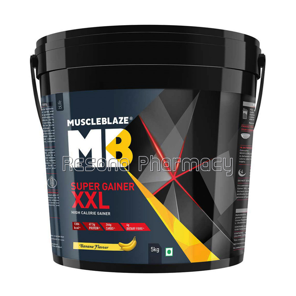 Muscleblaze Super Gainer Xxl Weight Gainer 11Ib Banana