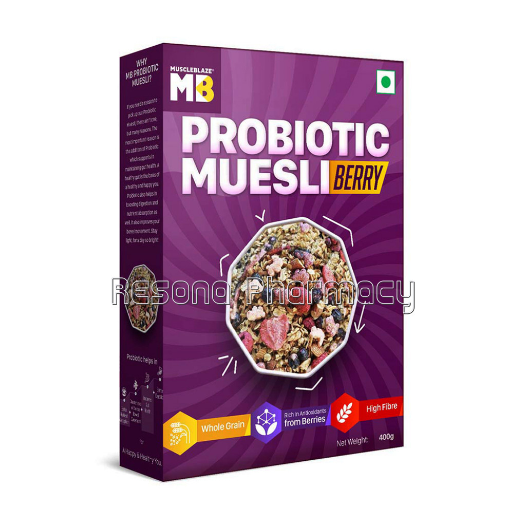 Muscleblaze Probiotic Muesli 0.4Kg Berry