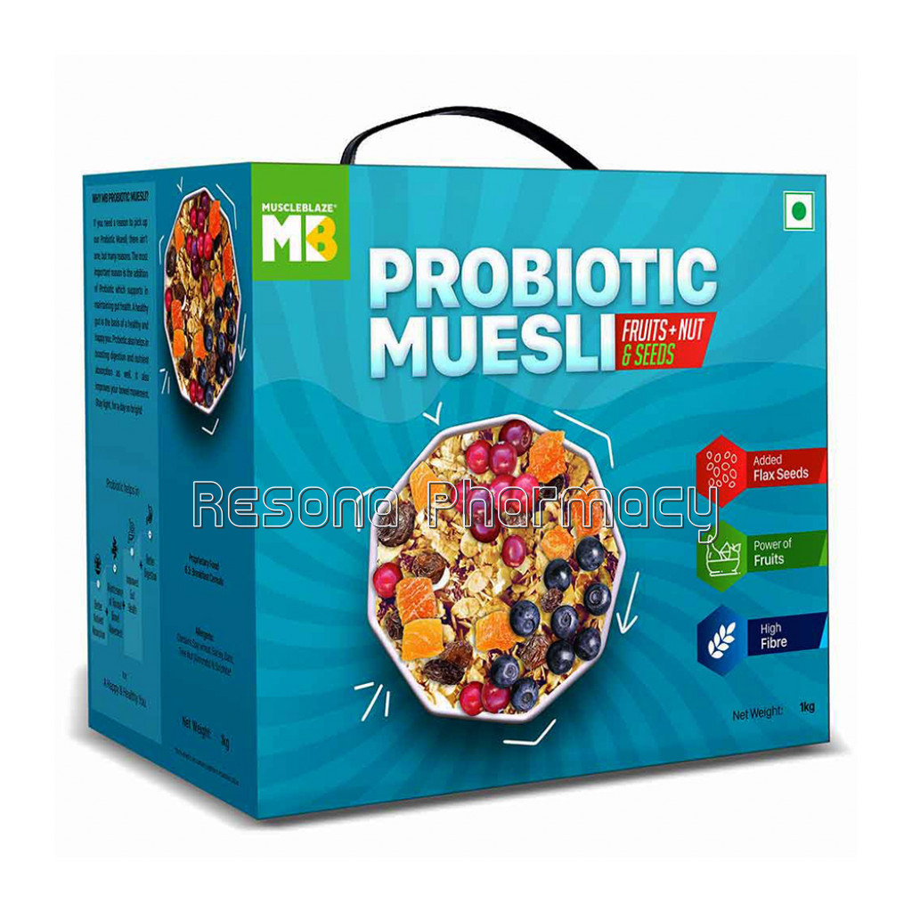 Muscleblaze Probiotic Muesli 1Kg Fruits,Nuts and Seeds