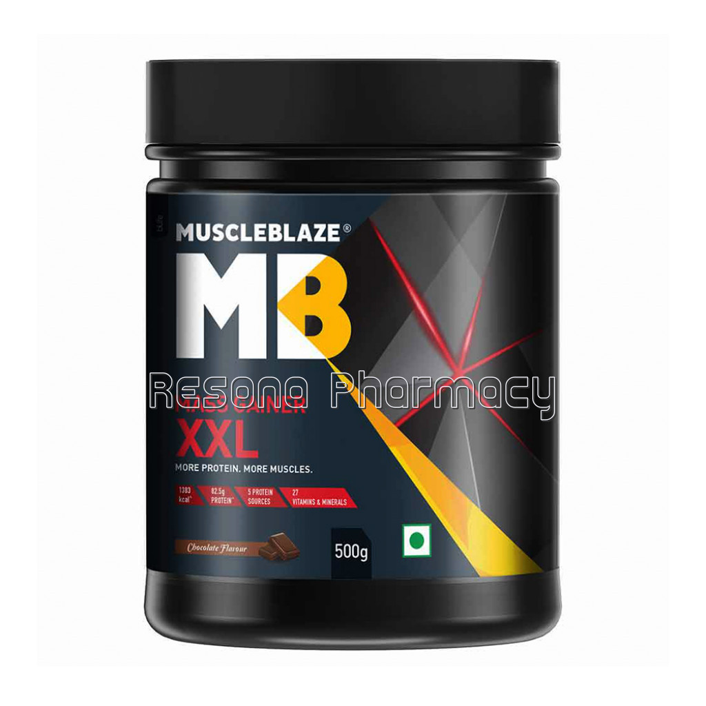 Muscleblaze Mass Gainer Xxl With Complex Carbs And Proteins In 3:1 Ratio 1.1Ib Chocolate