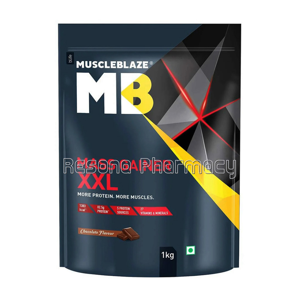 Muscleblaze Mass Gainer Xxl With Complex Carbs And Proteins In 3:1 Ratio 2.2Ib Chocolate